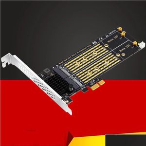 Cartes d'interface informatique Contrôleurs Ajouter PCIe à la carte d'adaptateur M2 NVME X1 2PORT M CLÉ SSD CONVERTER M.2 PCI Express Expansion Riser othxa