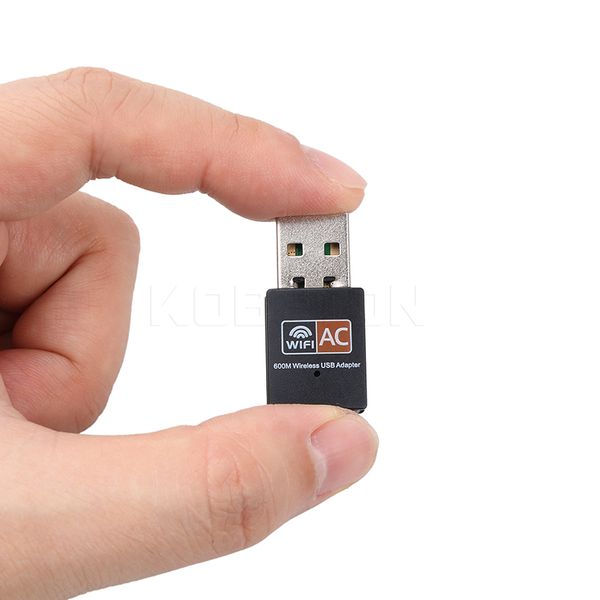 Ordinateur Mini USB Gadgets 2.4G 5G Adaptateur Wifi Transmetteur AC600Mbps Transmission Haute Vitesse Double Récepteur Sans Fil Adaptateur Wi-fi Pour PC Portable