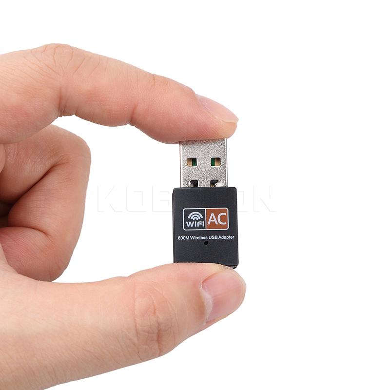 Computador Mini Gadgets USB 2.4G 5G Adaptador WiFi Transmissor AC600Mbps de Alta Velocidade Receptor Dual Receptor Sem Fio Wi-Fi Adaptador para PC Notebook