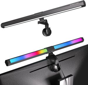 Barra de luz para monitor de ordenador, lectura electrónica, 15 modos, retroiluminación RGB, atenuador, interruptor, luz colgante led alimentada por USB