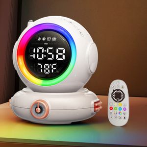 Ordinateur S ers Bluetooth S er Astronaute réveil lumière S9 Jouer de la musique 3D son surround LED Réveil Ambiance colorée Veilleuse Lampe 231128