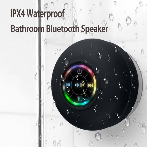 Computadora S ers Mini Bluetooth S er Impermeable Baño Audio Inalámbrico Ducha RGB Luz para teléfono Barra de sonido Manos libres Coche Louds er 230503