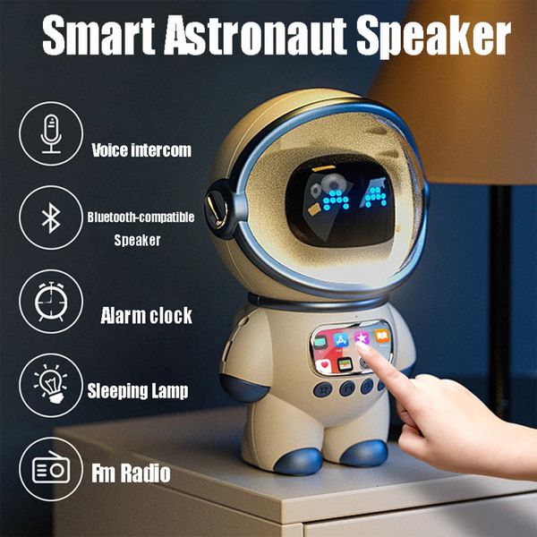 Computadora S ers Astronauta inteligente Bluetooth compatible S er Mini caja de sonido Estéreo portátil Ai Audio interactivo con despertador Regalo creativo 231128