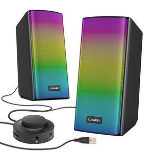 Computer S ers Draadloze Bluetooth S er met RGB Licht Subwoofer Klankkast Mini Draagbaar voor PC Gamer Computer TV Telefoon Laptop 231216