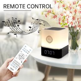 Ordinateur Sers Azan horloge sans fil Bluetooth Ser Coran lampe télécommande Portable numérique cube tactile saint cadeau islamique 231204