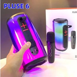 Computer Sers PULSE6 Family K Song Bluetooth Ser Draagbare kolom RGB Sfeerlamp Audio Boombox Outdoor Waterdichte subwoofer met microfoon 231204