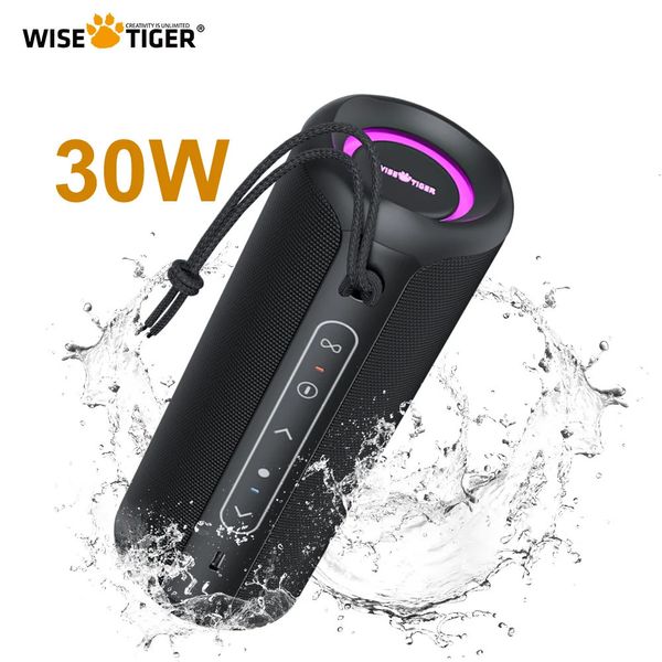 Computer Sers WISETIGER P3 Portátil Bluetooth Ser 30W IPX7 Impermeable Potente caja de sonido Bass Boost BT53 RGB Doble emparejamiento TWSConnectivity 231204