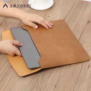 Computer Sleeve Case for MacBook Mac Book iPad Air M1 M2 13 14 15 6 16 Pro 12 9 11 Inch Cover Bag Pouch Briefcase Leather 240109