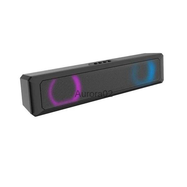 Haut-parleurs d'ordinateur 10 pièces A4 Bluetooth Sound Blaster Audio bande colorée stéréo TV Echo mur lumière froide haut-parleur rvb YQ231103