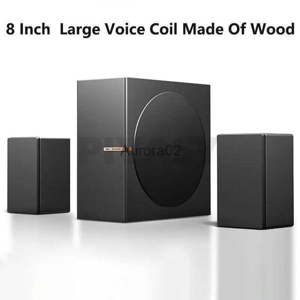 Altavoces para computadora Altavoz de graves de madera de alta potencia de 8 pulgadas Subwoofer de rango completo Altavoz Bluetooth 2.1 Altavoz activo para TV Computadora Conjunto de escritorio para el hogar YQ231103