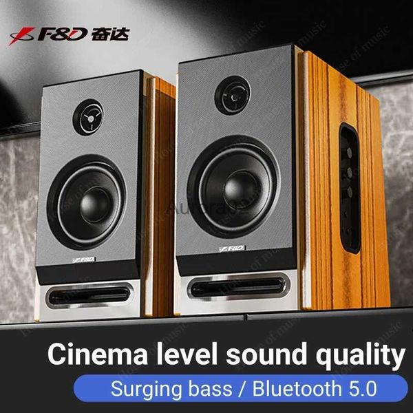 Haut-parleurs d'ordinateur Haut-parleurs Bluetooth 2.0 multimédia actif ordinateur TV Audio son en bois HI-FI caisson de basses 50W haute puissance famille salon cinéma YQ231103