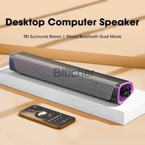 Computer Speakers Desktop Computer Speaker Bar 9D Stereo Sound Subwoofer Bluetooth Speaker For TV Notebook PC Phone LED Wired Loudspeaker x0801
