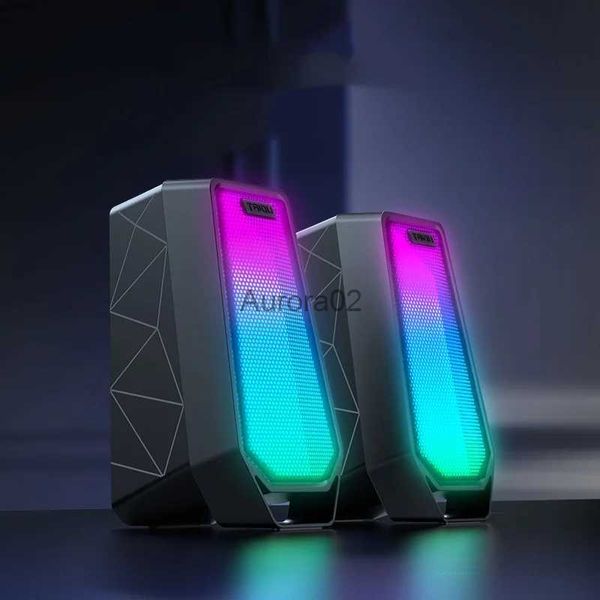 Haut-parleurs d'ordinateur Ordinateur de bureau Enceintes filaires Enceintes Bluetooth Maison HIFI Stéréo Bluetooth RGB 2.0 Gaming Esports Enceintes TVSpeakers Subwoof YQ231103