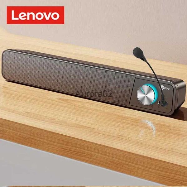 Haut-parleurs d'ordinateur Lenovo Bluetooth haut-parleur 360 son Surround/HIFI qualité sonore stéréo avec haut-parleurs de barre de microphone utilisés pour les ordinateurs de télévision YQ231103