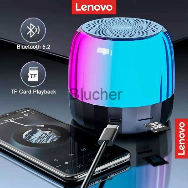 Altavoces de computadora Lenovo K3 Plus Altavoz Bluetooth con luces RGB Altavoz inalámbrico portátil inteligente para música de automóvil Deportes Audio estéreo Tarjeta TFBT50 x0801