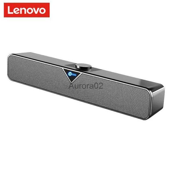 Haut-parleurs d'ordinateur Lenovo Lecoo haut-parleurs Bluetooth conception à Double corne 360 effet sonore stéréo Pc Gamer Echo Dot haut-parleur Long pour ordinateurs de bureau YQ231103