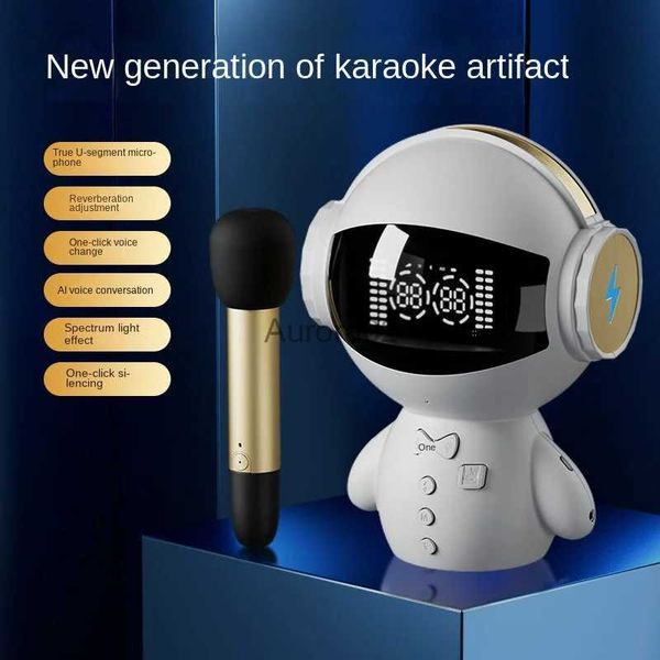 Haut-parleurs d'ordinateur M 100 Robot Bluetooth haut-parleur intelligent ordinateur karaoké horloge électronique réveil Audio cadeau créatif YQ231103