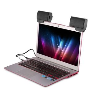 Computerluidsprekers Draagbare Mini USB-stereoluidspreker Soundbar Clipon-luidsprekers voor notebook Laptop Telefoon Muziekspeler Computer PC met clip 231123