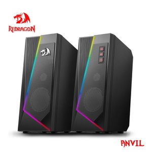 Computerluidsprekers Redragon GS520 ANVIL AUX 3,5 mm Stereo Surround Music RGB Speakers Sound Bar voor Computer 2.0 PC Home Notebook TV Louds 230518