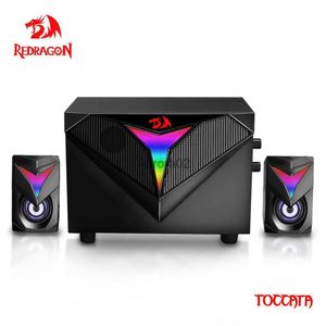 Computerluidsprekers REDRAGON GS700 Toccata gamingluidsprekers aux 3,5 mm stereo surround muziek RGB 2.1 zware bas soundbar voor computer PC-luidsprekers YQ231103