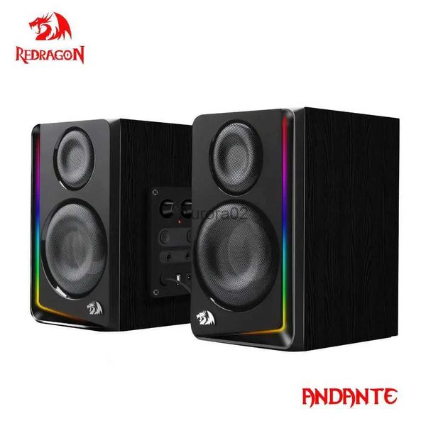 Altavoces para computadora REDRAGON GS812 Andante compatible con juegos Bluetooth Altavoces RGB 2.0 aux Música envolvente estéreo de 3,5 mm para computadora Altavoces para PC YQ231103