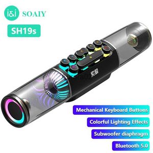 Computer Speakers SOAIY SH19s Gaming Bluetooth Speaker RGB Computer Soundbar 3D Surround Wireless Column Subwoofer Music Center Audio Laptop PC TV YQ231103