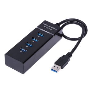 Computer USB Hubs 4 Poort USB Hub 3.0 met 120 cm 1,2 m kabellichtstrook High-Speed ​​Splitter Hub Expander Type C Docking Station USB-C