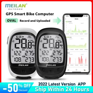 Ordinateurs Meilan M2 GPS GPS Computer Wireless Cycling Speedometer Bicycle Odomètre Cadence cardiaque METTOH METTER (pas inclure)