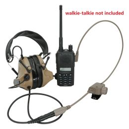Comtac II Tactical U94 PTT RAC PTT Kenwood Plug pour Baofeng UV5R UV82 pour PeltorheadSet Airsoft Shooting Hearmobes Gel