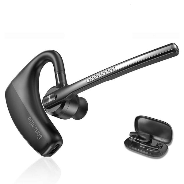 Conambo 5.2 con CVC8.0 Auricular Bluetooth con micrófono dual y cancelación de ruido Auriculares inalámbricos con tiempo de conversación de 16 horas para conductores de camiones, teléfonos celulares con iPhone y Android