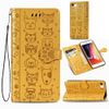 Étui de portefeuille de chat et de chien concave pour iPhone 8 PU en cuir PU avec jolie griffe de boucle magnétique Modephone87686591