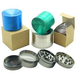 Concave Grinder 4 Laag 55mm Diameter Tobacco Slijpmachines Sigaretten Kruid Grinders Zink Metalen Molen voor roken Accessoires