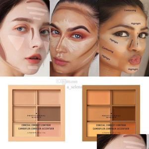 Correcteur Marque 6 Couleurs Surligneur Correcteur Poudre Palette Contouring Bronzer Visage Maquillage Drop Livraison Santé Beauté Dhfuf