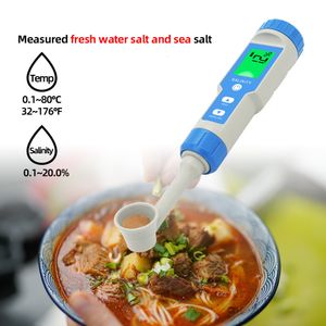 Medidores de concentración S-200 IP67 Medidor de salinidad a prueba de agua Medidor de concentración de sal de alta precisión para cocina Catering Herramientas de medición de alimentos 230721