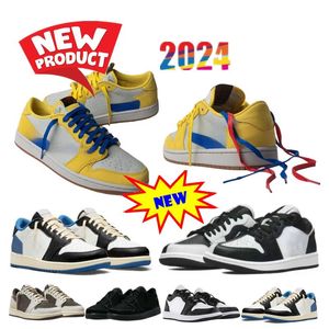 1 Low OG Canary 1S Concord basketbalschoenen True Blue Inside Out Panda Low Gray Canvas 1 Day Midnight Navy Mid Invert Split met doos Reverse Black Phantom Men Women Women