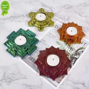 Round Lotus Silicone Candle Holder Mold DIY Concrete Candle Jar Plaster Epoxy Resin Mould