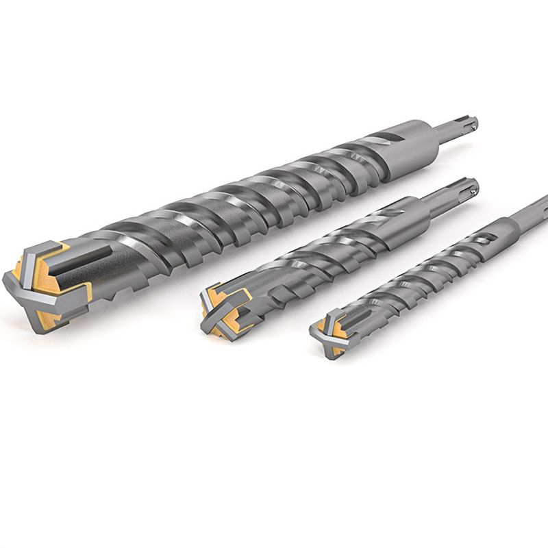 MegaCut SDS+ Concrete Drill Bits - 4 Cutters, Cross Tips, 110-500mm Lengths for Masonry, Brick & Block Walls - Electric Hammer Compatible.