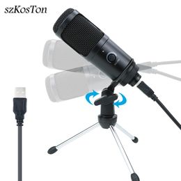 Condensor opnemen PC-laptop YouTube Video Chat Gaming Podcast Studio USB Professionele Microfoon met standaard