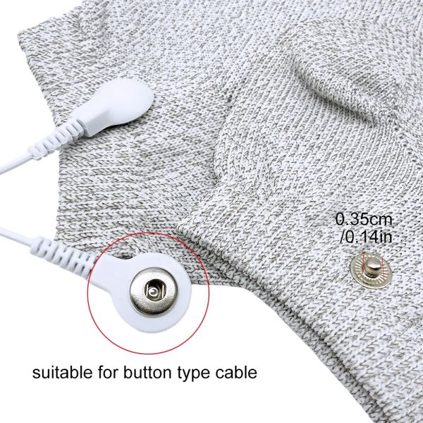 Électrode en fibre argentée conductrice Tens Tens Chaussettes de massage conductrices en fibre de gigoud