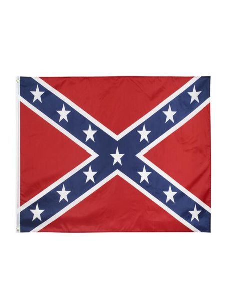 Flag confédéré US Battle Southern Flag 15090cm Polyester National Flags Deux côtés Imprimées Flags de guerre civile SEA DWA9122129322