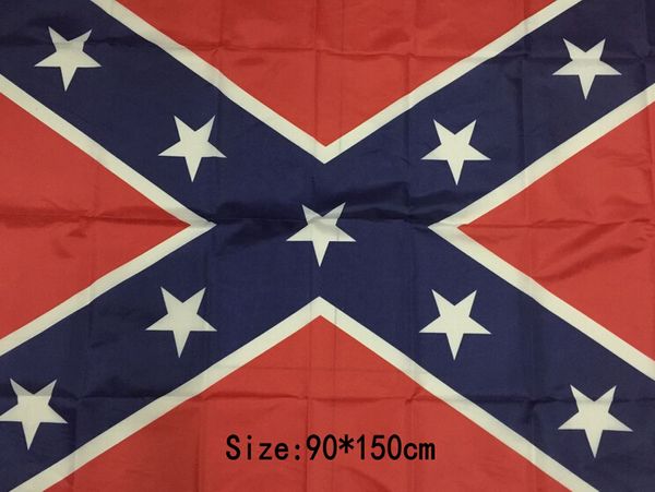 Drapeau confédéré rebelle guerre civile drapeau confédéré drapeaux de bataille confédérés drapeau imprimé deux côtés drapeaux nationaux en polyester 50pcs