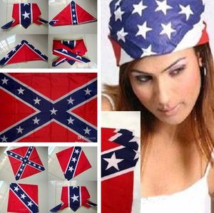 Bandanas drapeau rebelle confédéré imprimé bandana/bandeau pour bandanas adultes livraison gratuite 60 ps/lot 0383