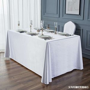Couche de conférence Luxur et haut de gamme Luxe et haut de gamme Bureau de bureau Rectangulaire Souffement de couleur solide épaisse en tissu blanc
