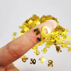 Confetti Gold Happy Birthday Number Figuur 16 18 20 21 25 30 40 50 60 TAFEL Confetti Decor Anniversary Party Supplies 15G/Pack