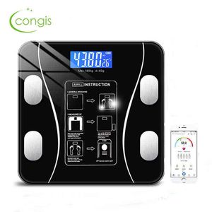 Báscula de peso de baño Digital Congis, analizador de composición corporal, báscula de pesaje, báscula de IMC Bluetooth, 3 colores H1229