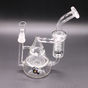 Conische Glazen Water Bongs Waterpijpen BIO ZYD Olie Brander dab rig Honingraat en Inline Gyrotron Recyler 14mm joint voor rook accessoires