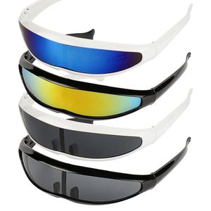 Lunettes de soleil conjointes Hommes Femmes Fishtail Design X Laser Dauphins Miroir Lunettes Coupe-vent Lunettes Space Robots Lunettes UV400 Lunettes de soleil