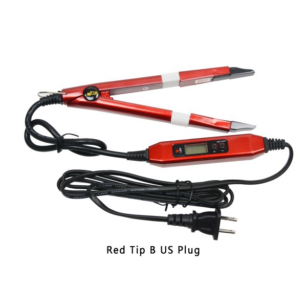 Conectores 1 pieza extensión de cabello rojo conector de hierro de fusión herramientas de unión de queratina conector de calor de fusión de temperatura ajustable