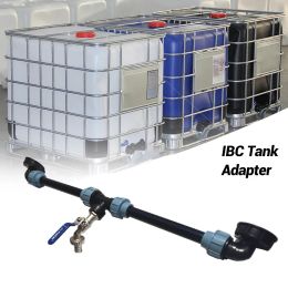 Connectoren 1 PCS IBC-tankkraanadapter IBC-tankdraadkraan met 1 buis en 2 gebogen connectoren Huis Tuin Irrigatiewaterconnector