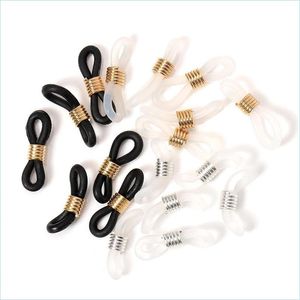 Connecteurs 200Pcs / Lot Noir Blanc Clair Sport Lunettes Corde Lunettes Chaînes Lunettes Accessoires Lunettes Titulaires Connecteur C3 Drop Dhso1